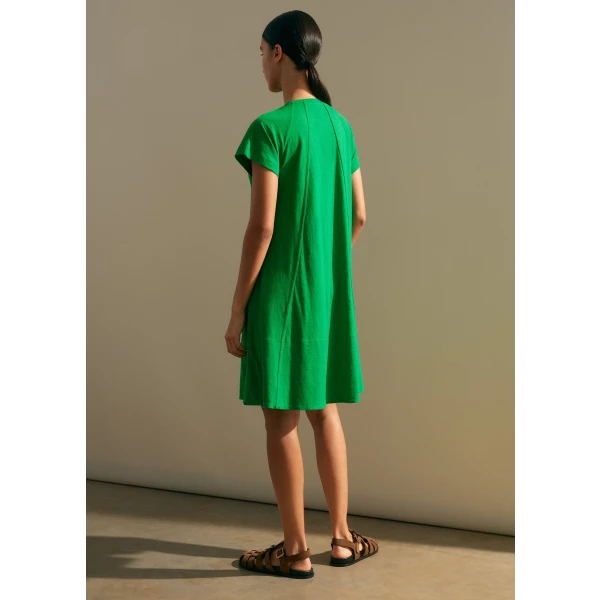 Slub Jersey Raglan Seam Short Swing Dress - Image 5