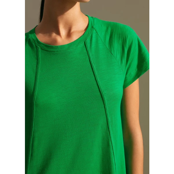 Slub Jersey Raglan Seam Short Swing Dress - Image 6