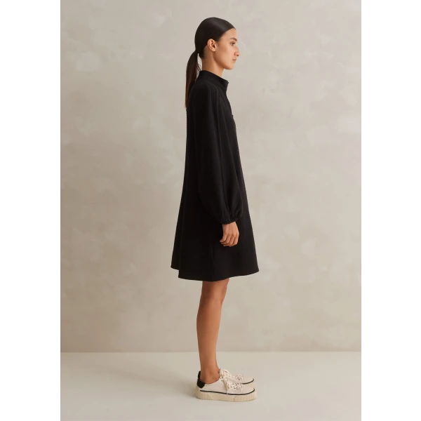 Sporty Jacquard Zip Up Swing Dress - Image 5