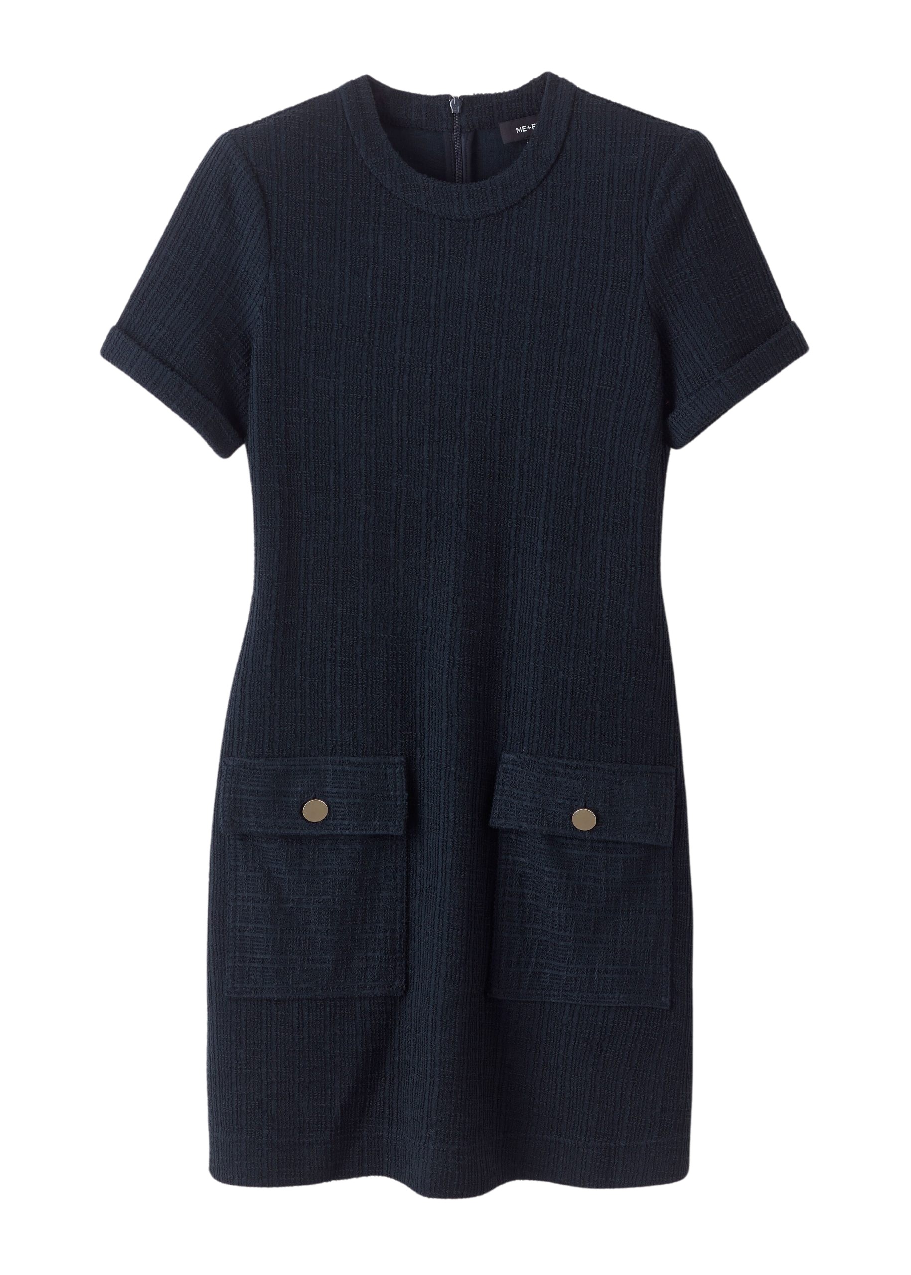 Me and Em Textured Short Sleeve Shift Dress