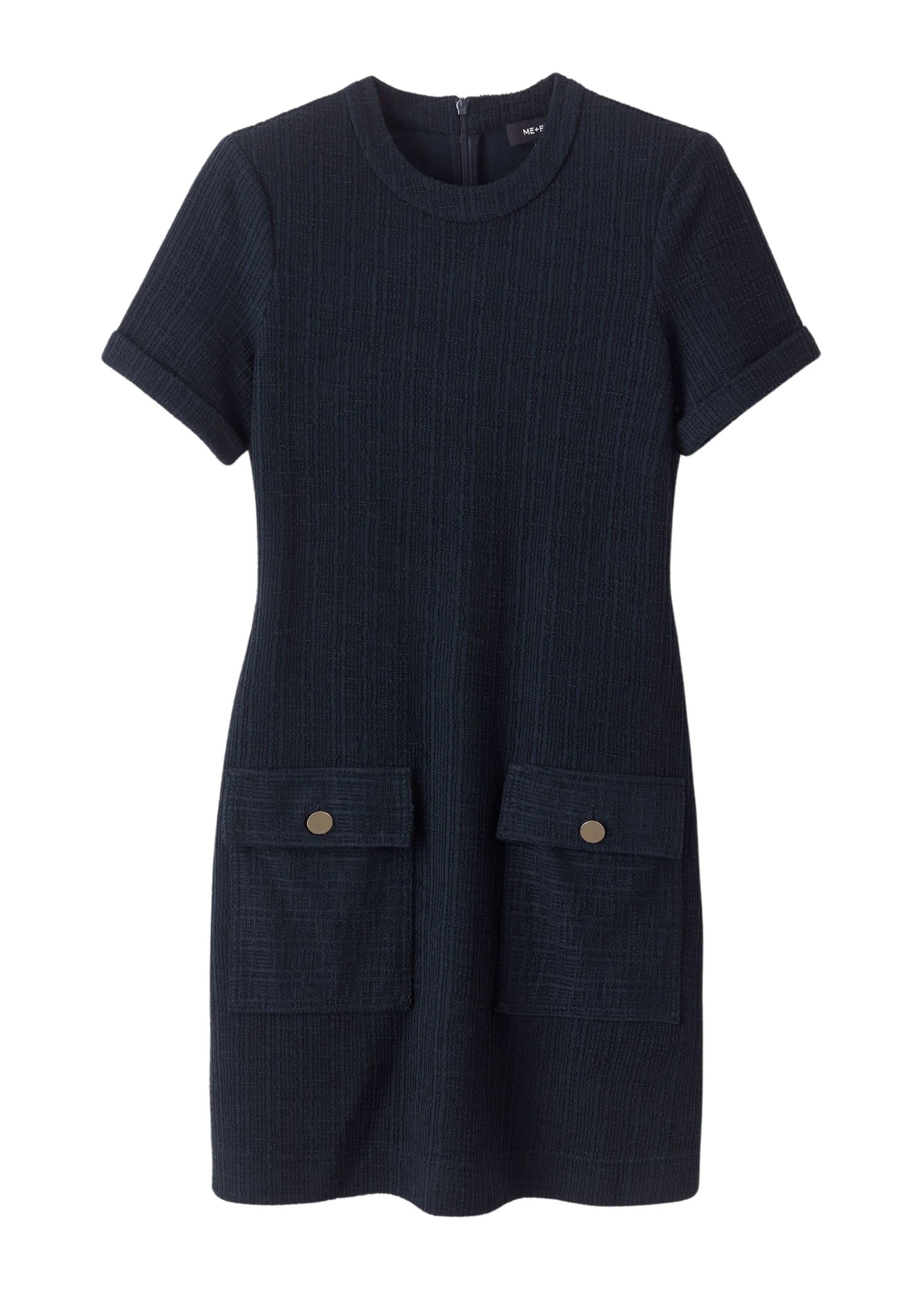 Me-and-Em-Textured-Short-Sleeve-Shift-Dress-scaled46597_nobg Textured Short Sleeve Shift Dress - Image 1