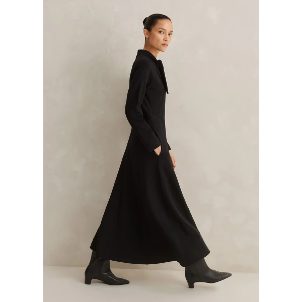 Travel Tailoring Necktie Maxi Dress - Image 5