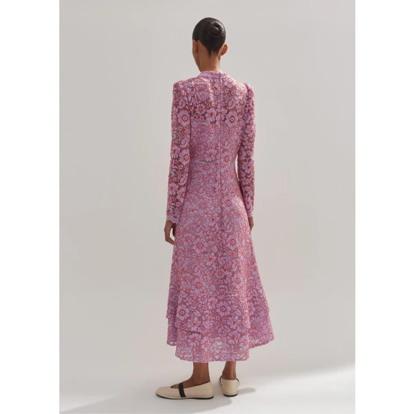 Two-Tone Lace Midi Dress - Image 6