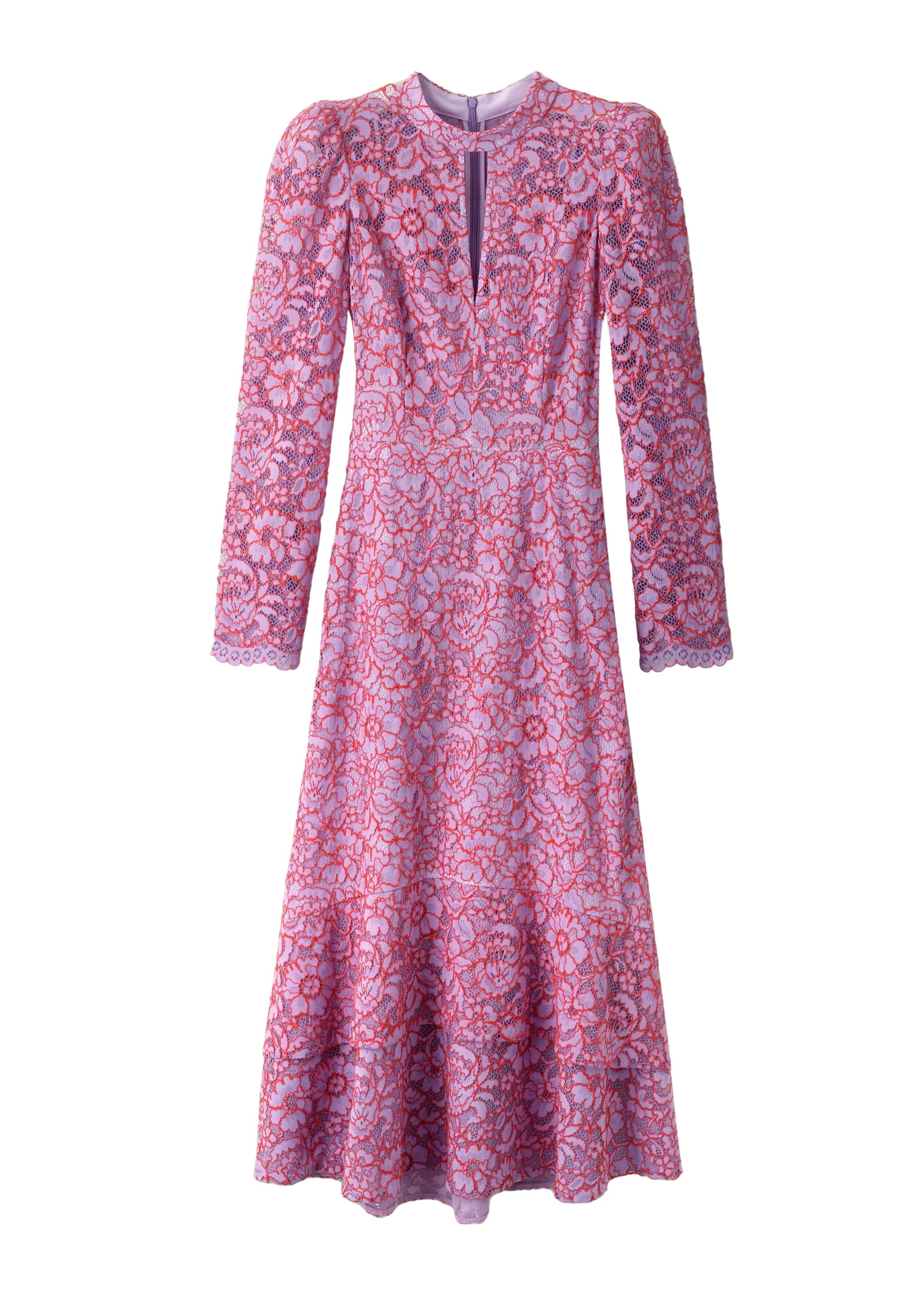 Me and Em Two-Tone Lace Midi Dress