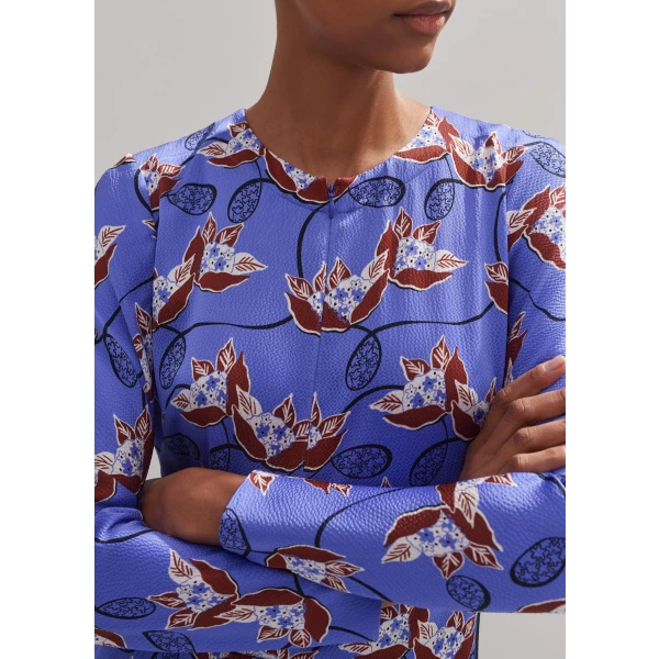 Waterlily Print Midi Dress - Image 5