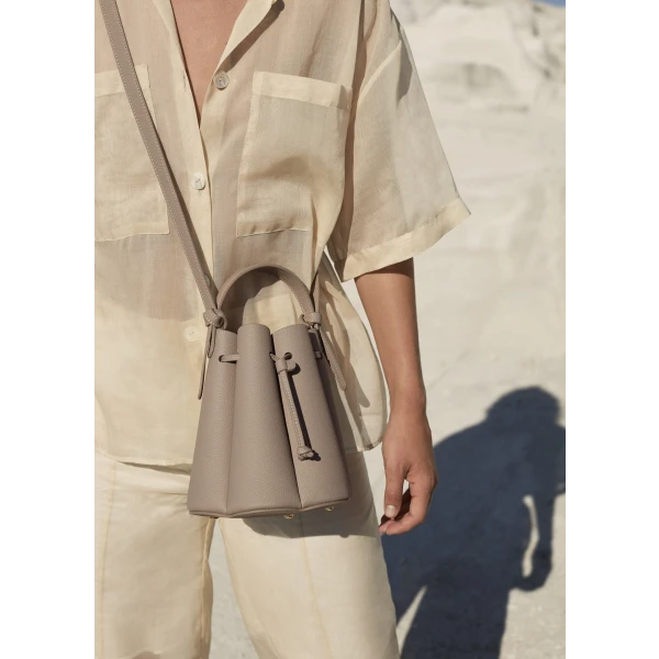 Polene Numéro Huit MiniEdition Textured Taupe, view 3