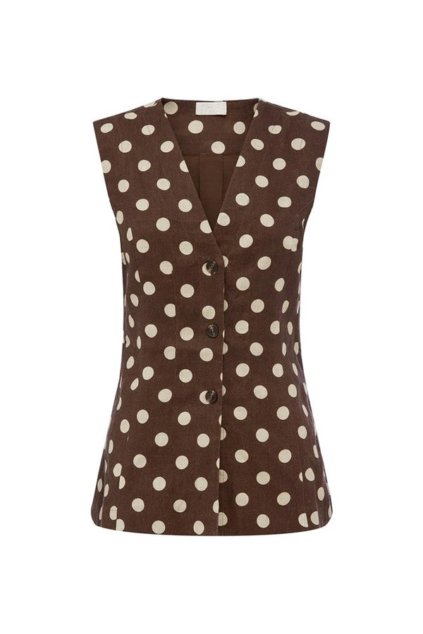 Posse-The-label-Lori-Vest-Polka-Dot Posse The label Clothing