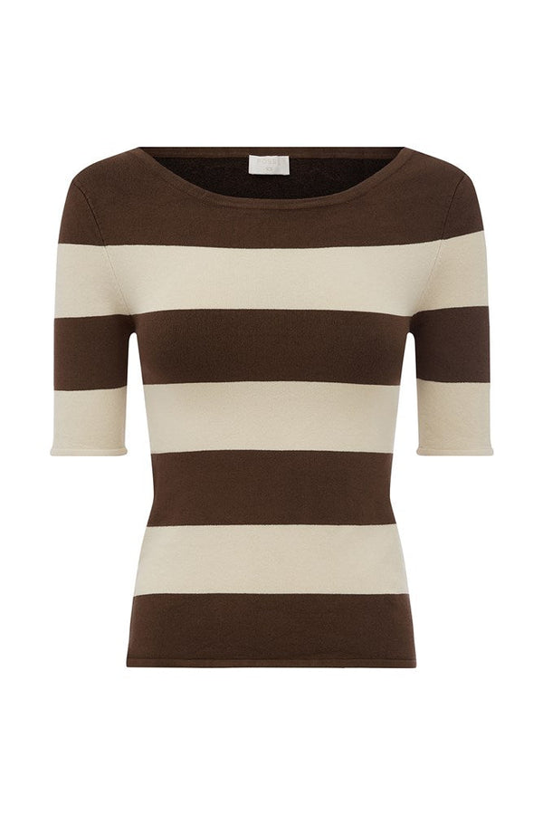 Posse The label Theo Top – Chocolate Stripe