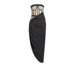 Ames Black Midi Dress