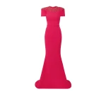 Delina Raspberry Long Dress