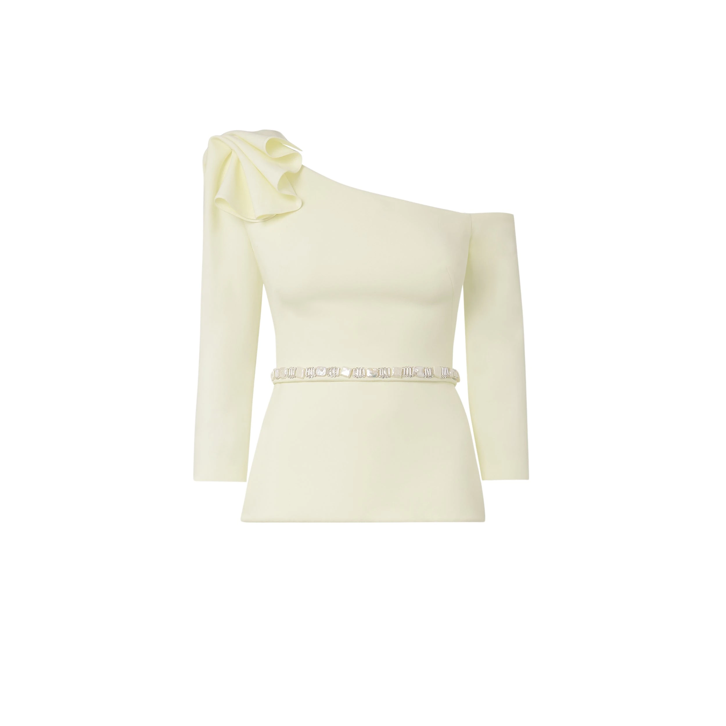 Safiyaa-Kresta-Sorbet-Top-With-Embroidered-Belt-566196_nobg Kresta Sorbet Top With Embroidered Belt - Image 1