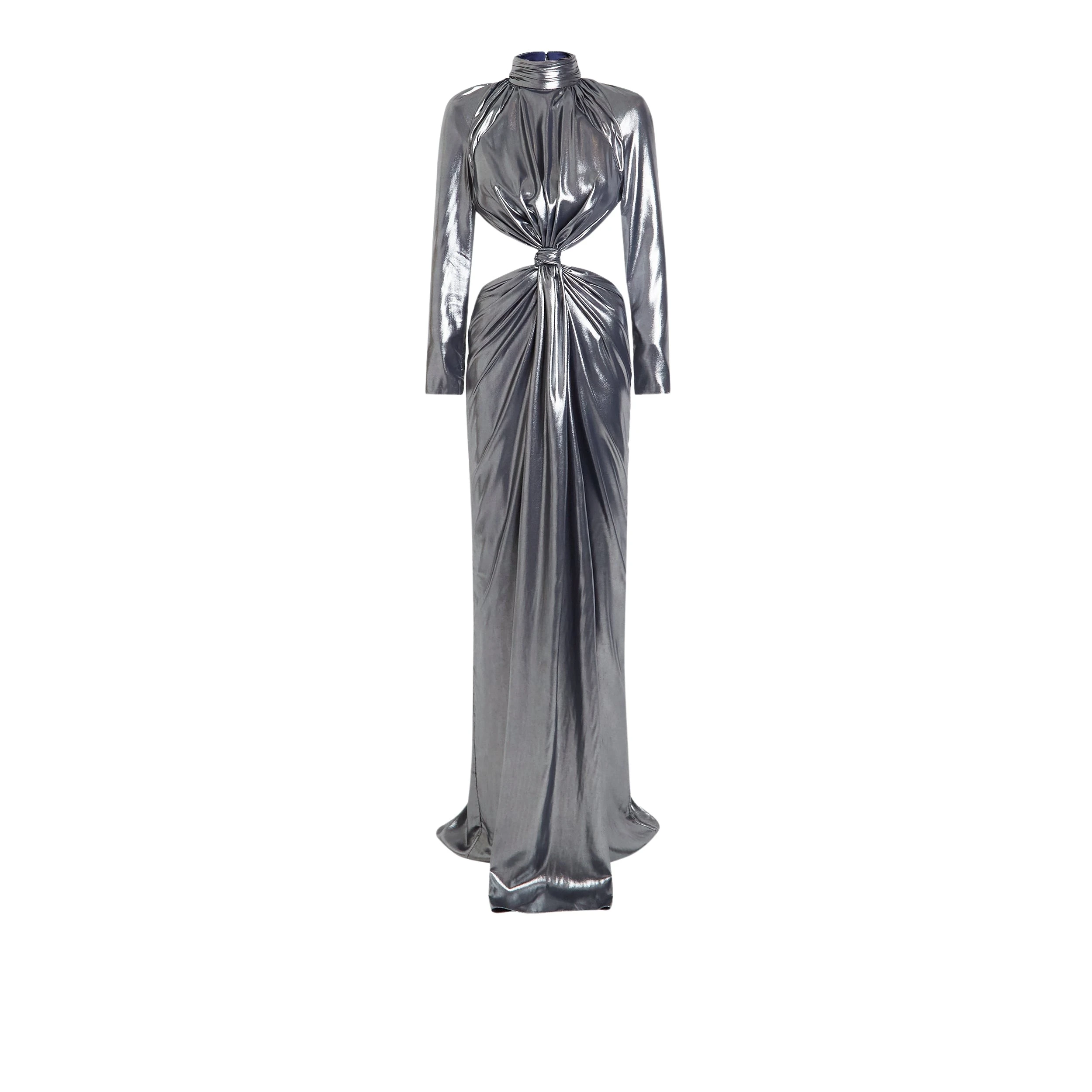 Safiyaa-Marlowe-Gunmetal-Long-Dress-531660_nobg Marlowe Gunmetal Long Dress - Image 1