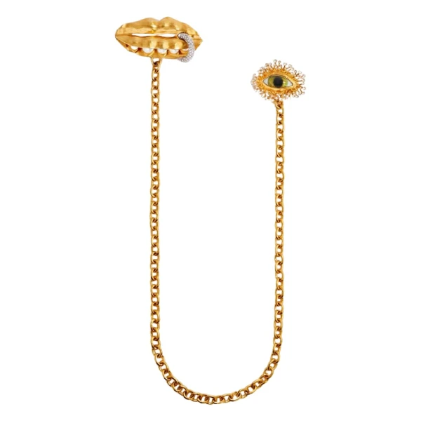 Double Brooch Bean Mouth And Eye