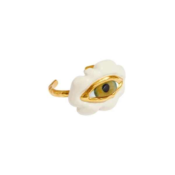Enamel Eye Bangle Bracelet