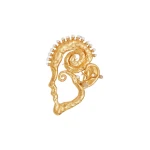 Surrealist Snail Face Brooch