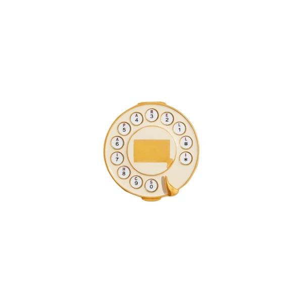 Telephone Dial Brooch