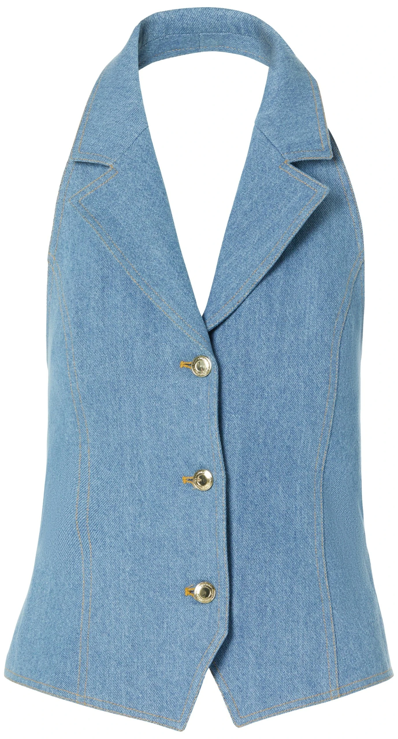 Sergio Hudson Denim Halter Vest Sergio Hudson dress