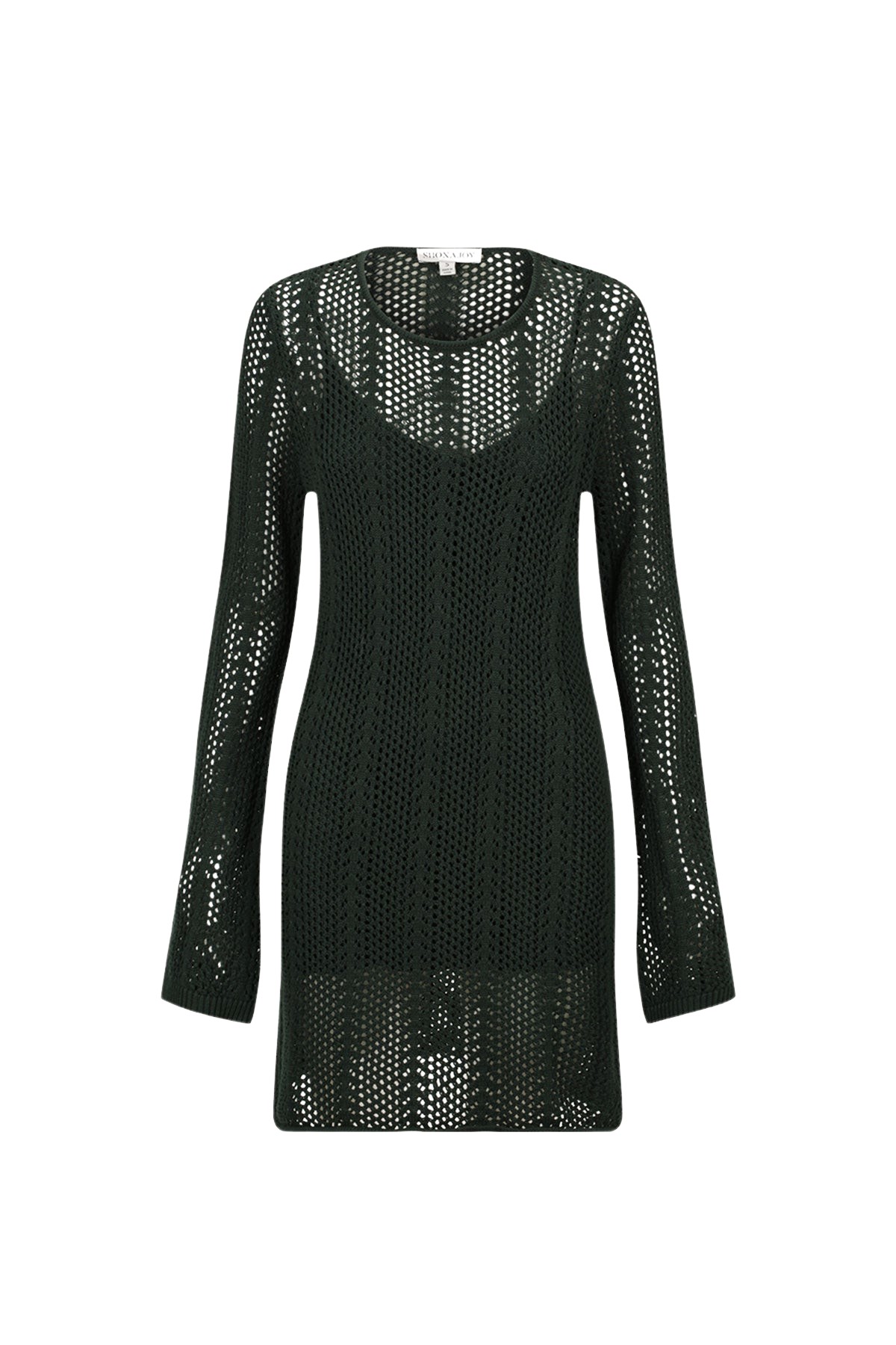 Shona Joy Arlo Long Sleeve Mini Dress – Deep Forest