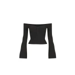 Eve Off Shoulder Top - Black