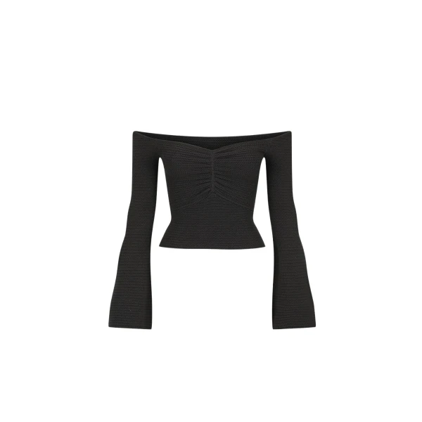 Eve Off Shoulder Top - Black