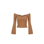 Eve Off Shoulder Top - Walnut
