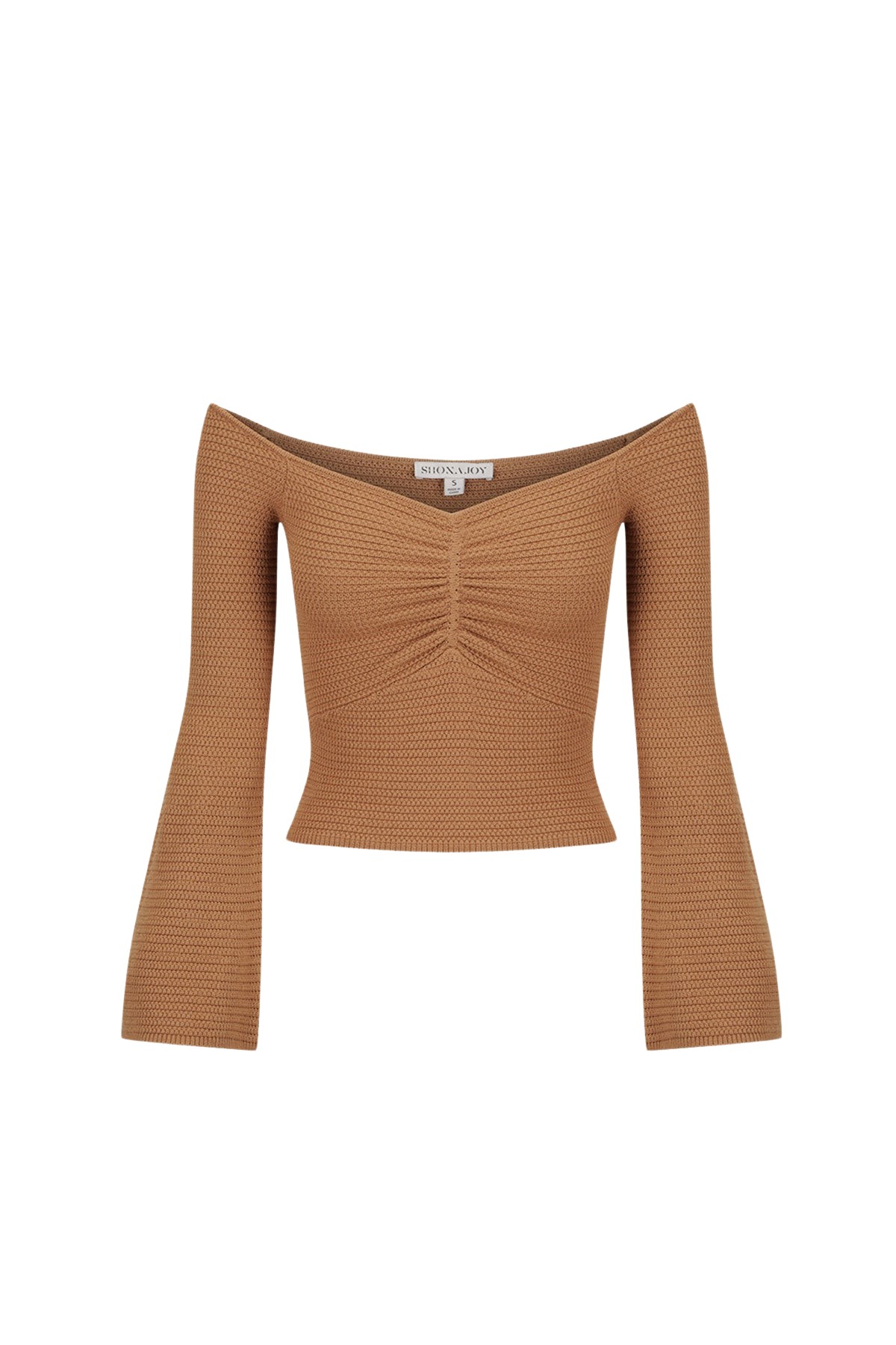 Shona Joy Eve Off Shoulder Top – Walnut