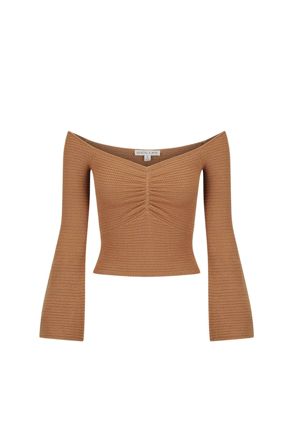 Shona-Joy-Eve-Off-Shoulder-Top-Walnut32864_nobg Eve Off Shoulder Top - Walnut - Image 1