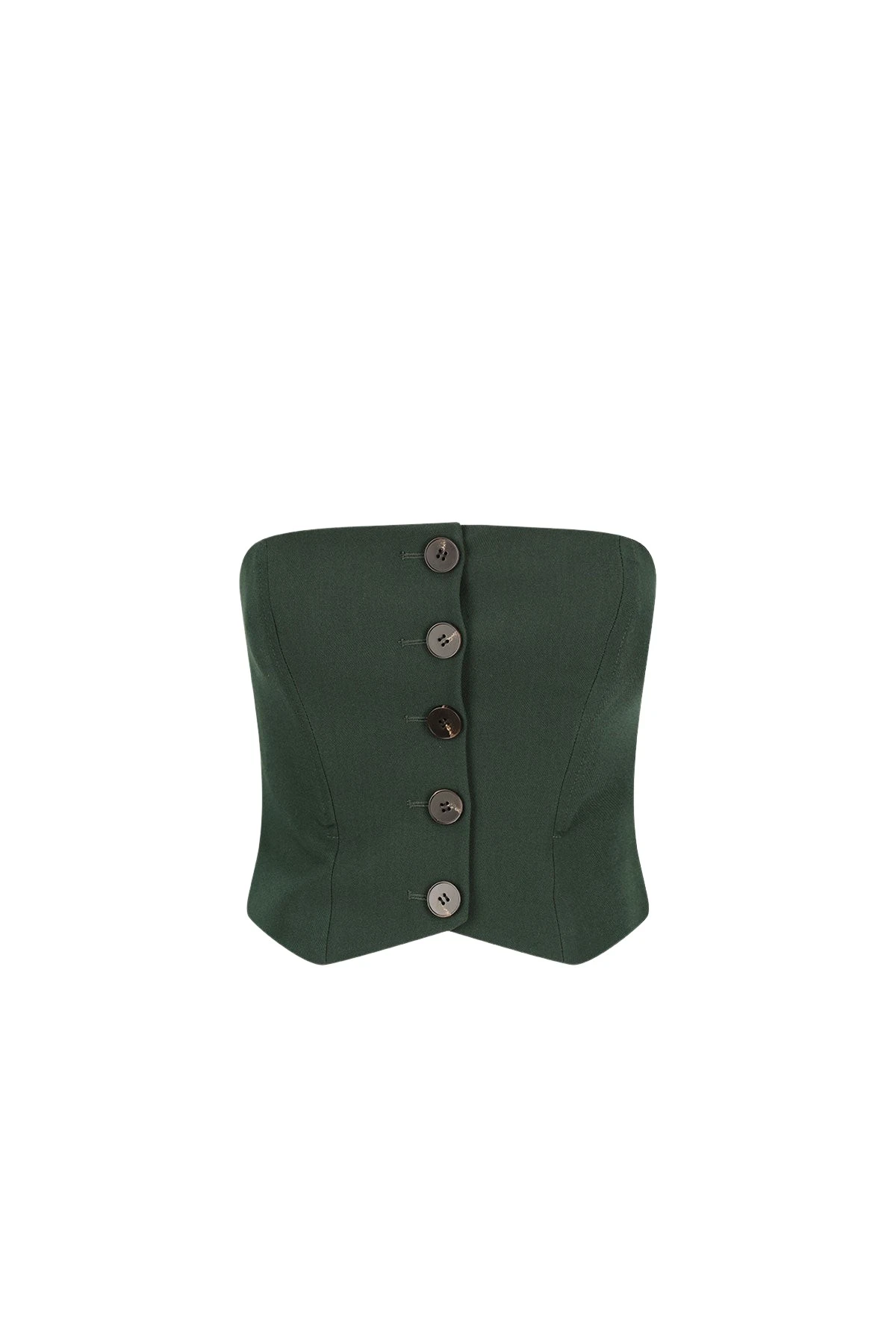 Shona-Joy-Irena-Button-Up-Bodice-Deep-Forest90431_nobg Irena Button Up Bodice - Deep Forest - Image 1