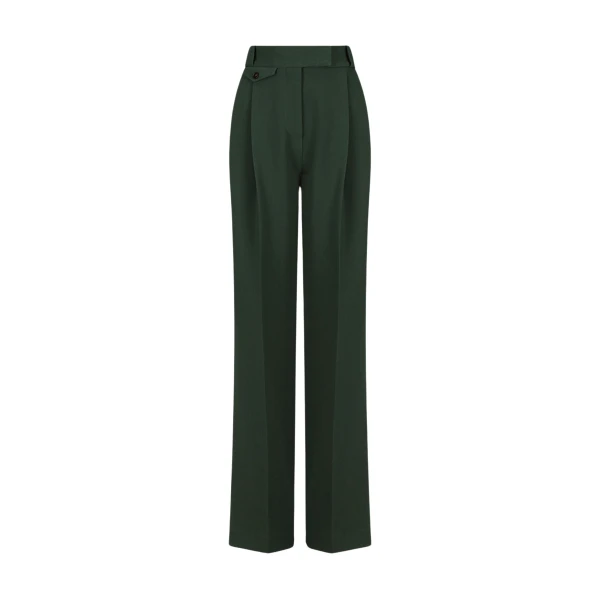 Irena High Waisted Tailored Pant - Deep Forest
