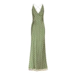 Kahlo Silk Contrast Cross Strap Maxi Dress