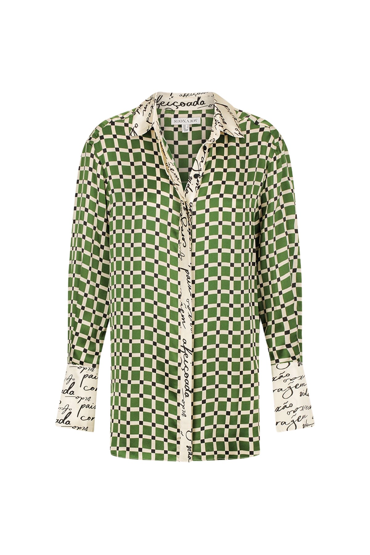 Shona Joy Kahlo Silk Contrast Relaxed Shirt