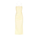 Shona Joy Lani Draped Cross Back Midi Dress Vanilla41066 nobg