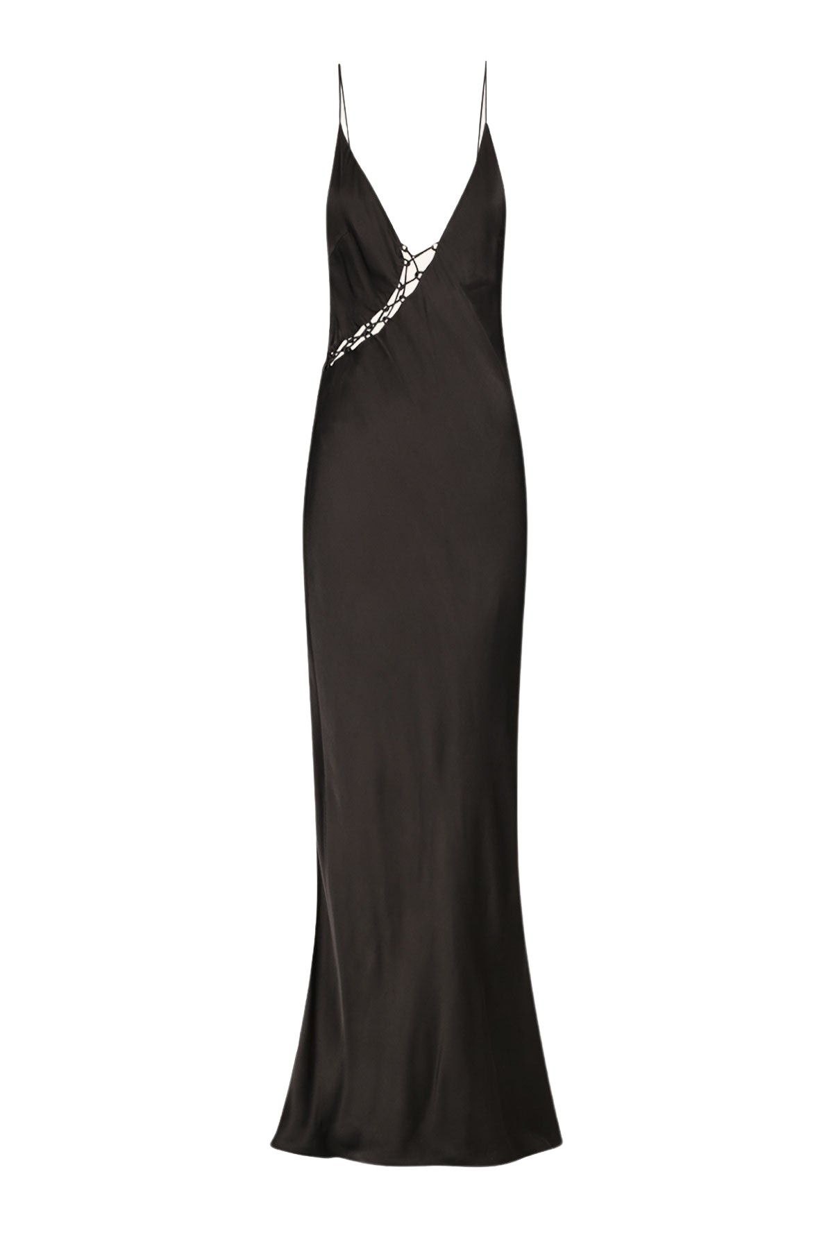 Shona Joy Mia Lace Up Maxi Dress – Black