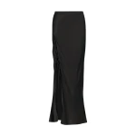 Mia Lace Up Maxi Skirt - Black