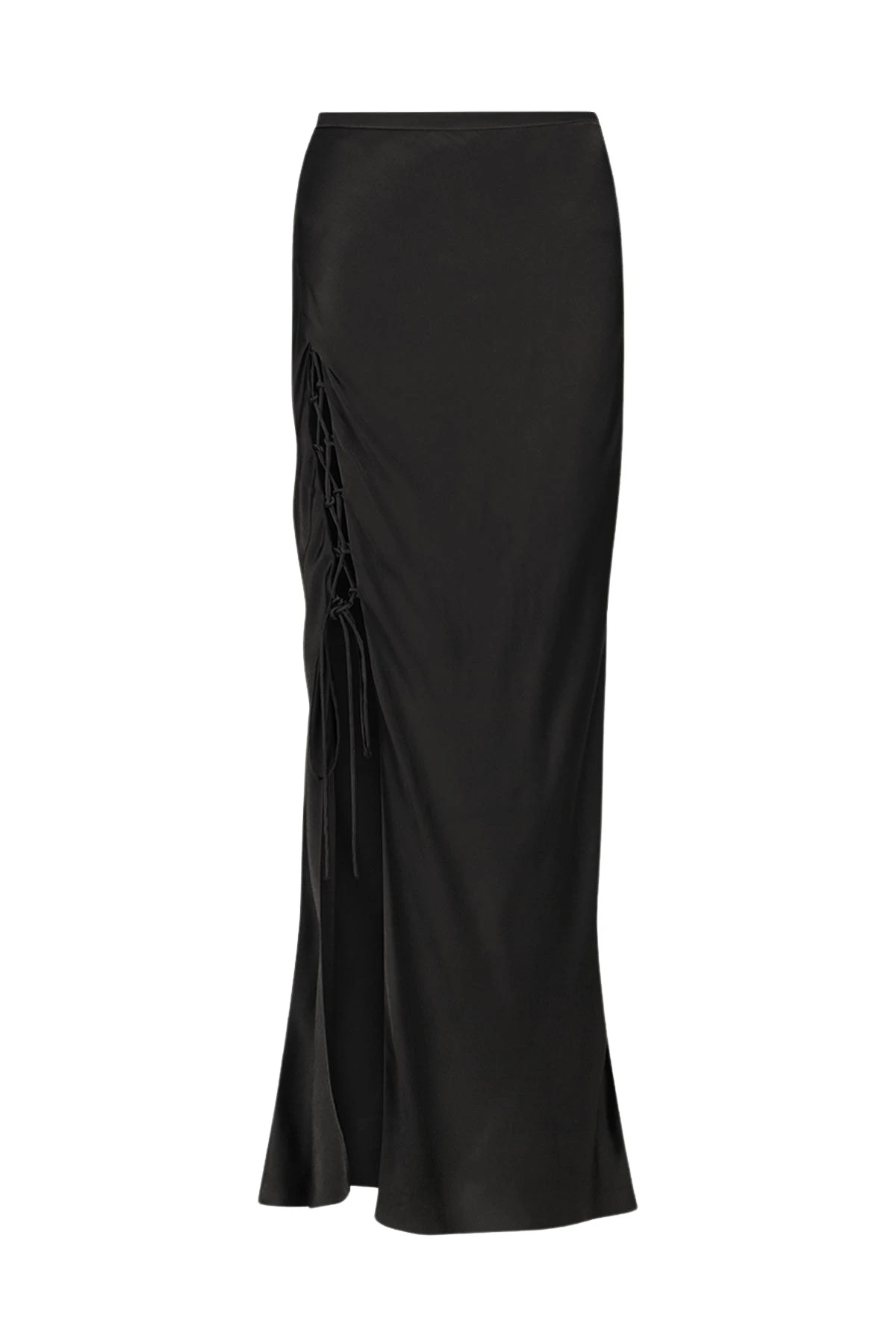 Shona-Joy-Mia-Lace-Up-Maxi-Skirt-Black13513_nobg Mia Lace Up Maxi Skirt - Black - Image 1