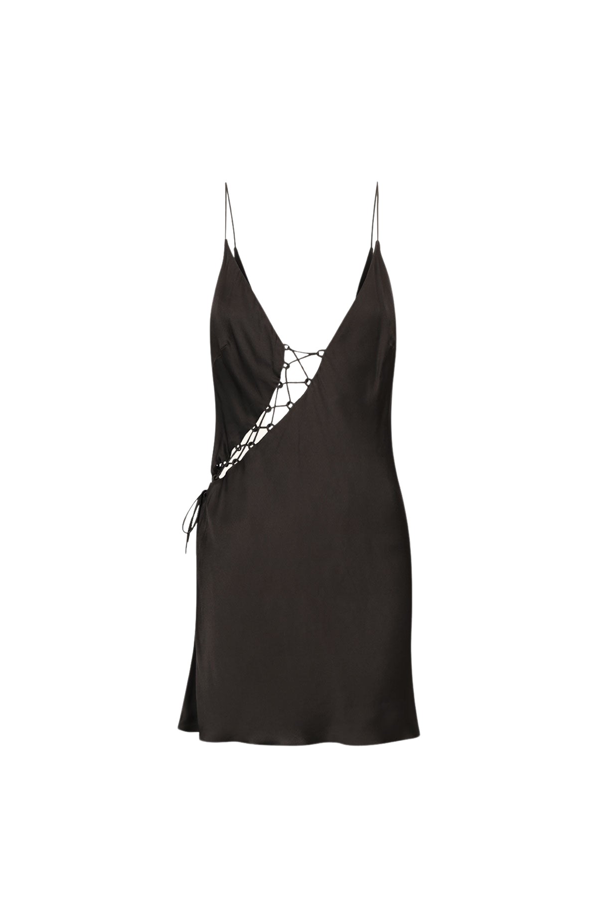 Shona Joy Mia Lace Up Mini Dress – Black