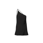 Mia One Shoulder Cowl Back Top - Black
