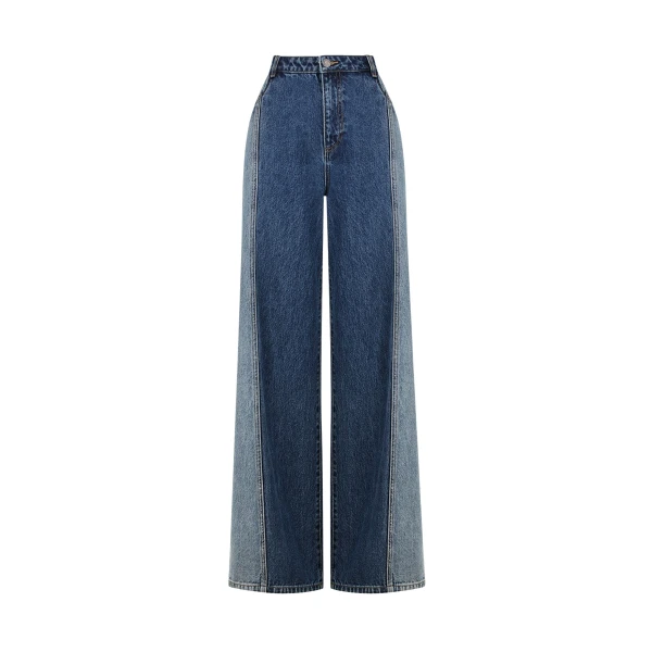 Reina Contrast Wide Leg Jean