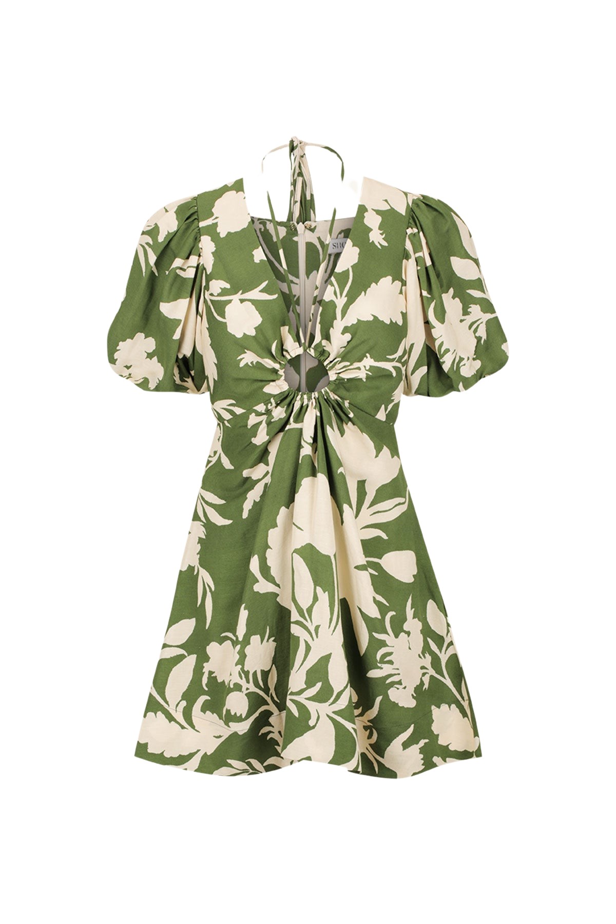Shona Joy Renee Keyhole Ruched Mini Dress