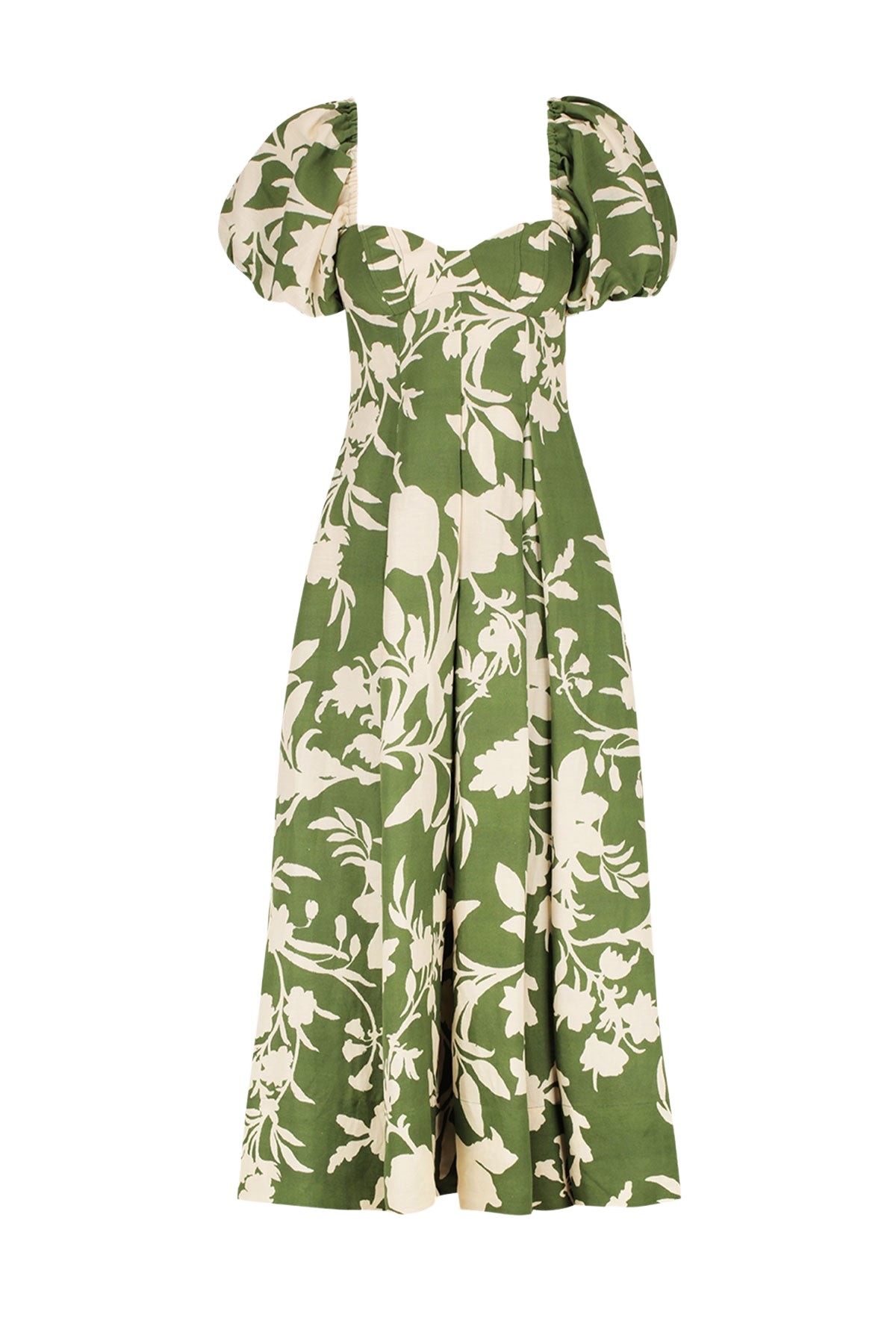 Shona Joy Renee Short Sleeve Panelled Bustier Midi Dress