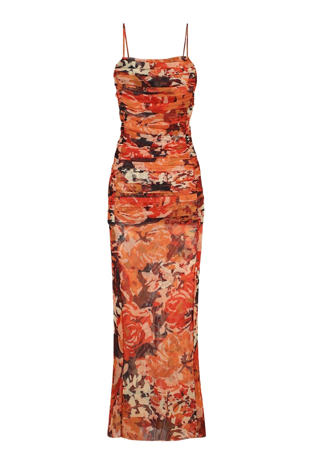 Shona Joy Rubi Open Back Ruched Midi Dress