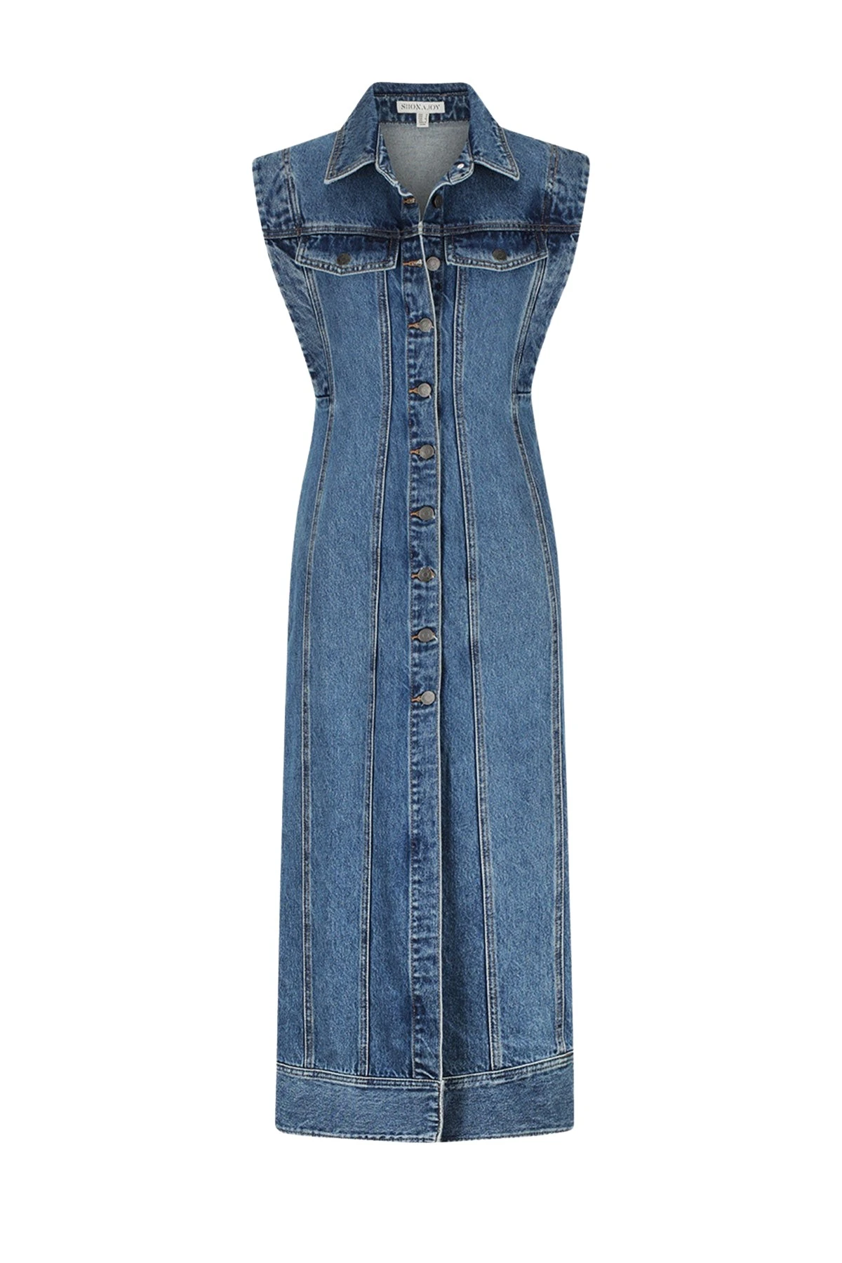 Shona-Joy-Tovere-Sleeveless-Panelled-Midi-Dress21708_nobg Tovere Sleeveless Panelled Midi Dress - Image 1