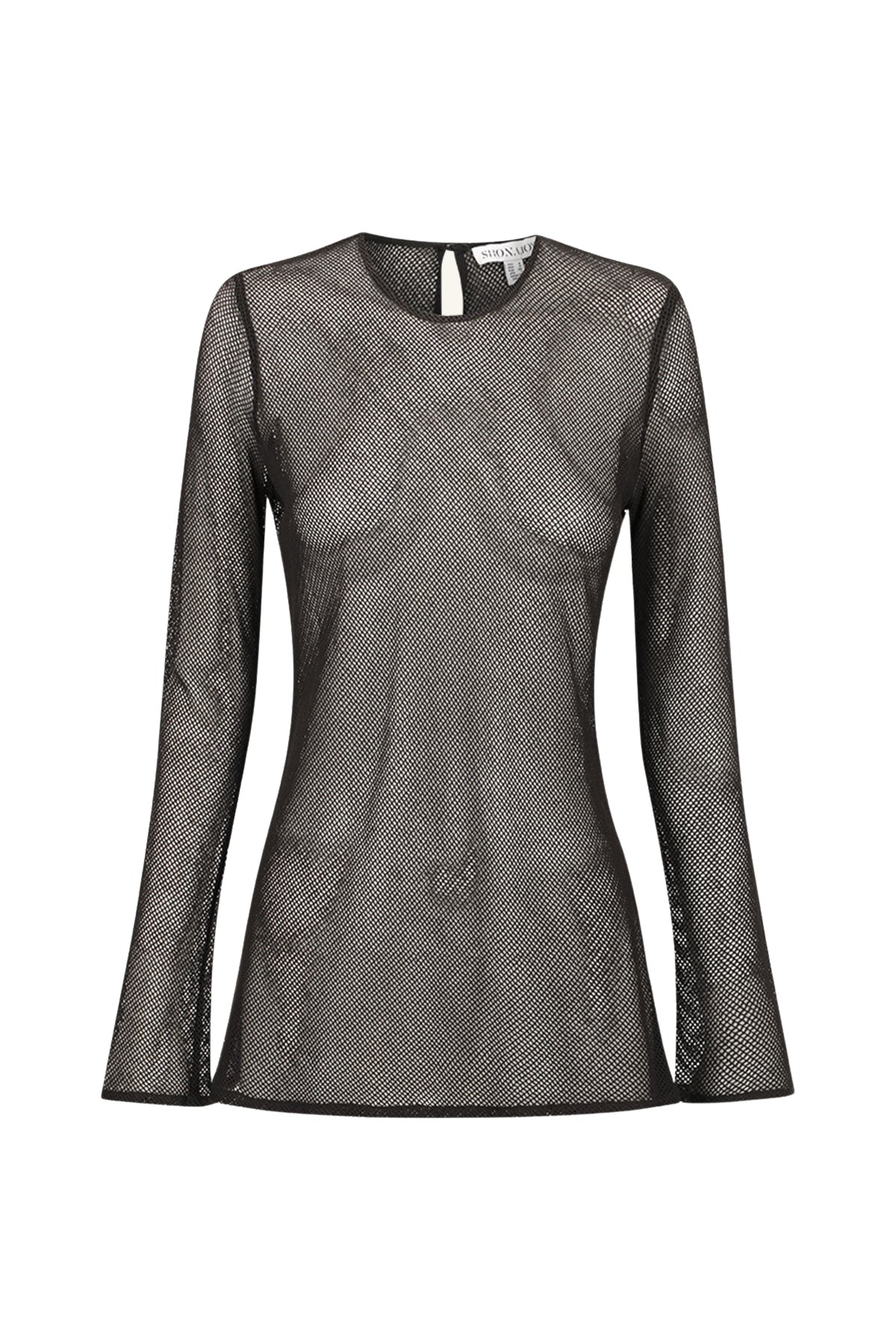 Shona Joy Valeria Round Neck Long Sleeve Top – Black