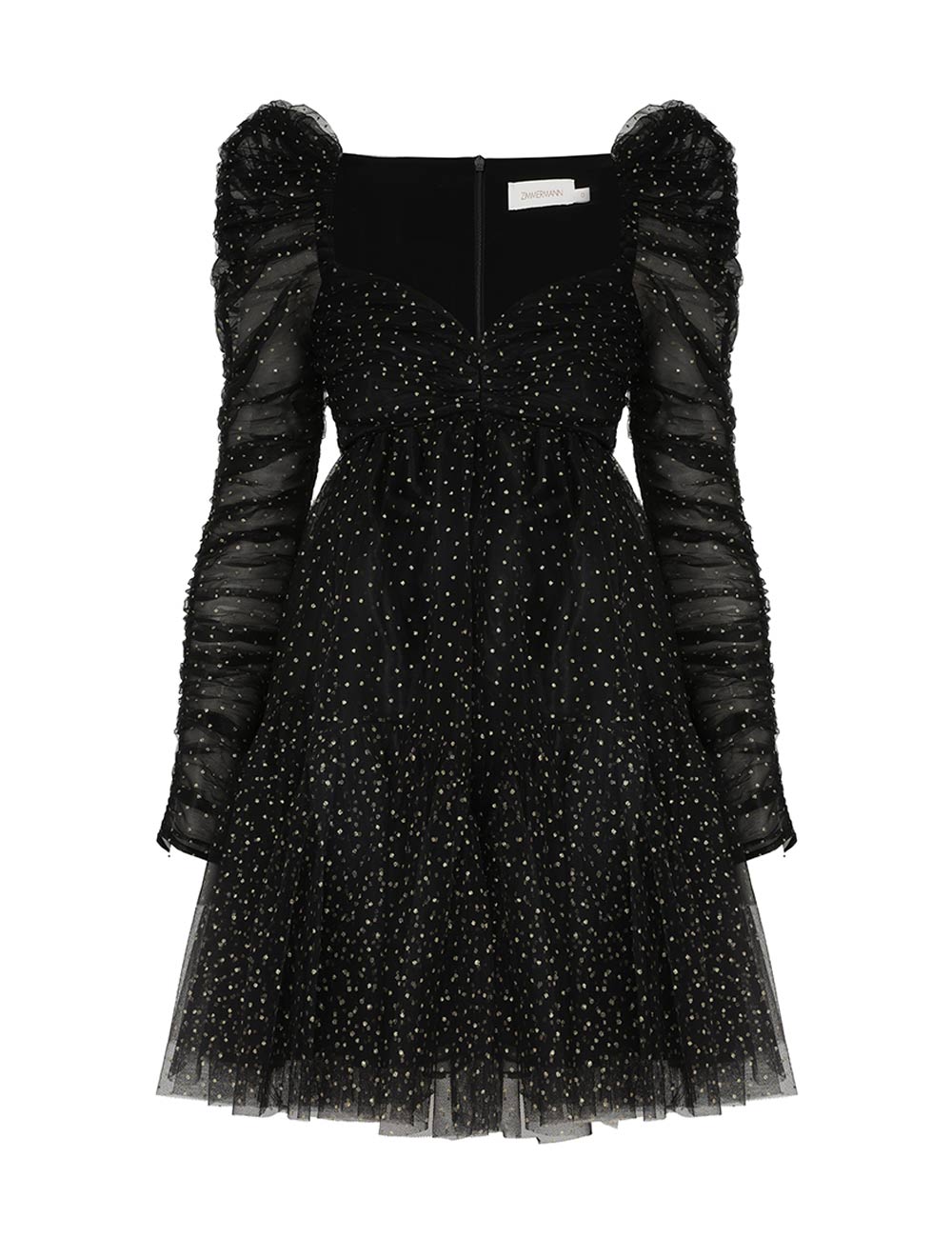 Zimmermann Tulle Ruched Mini Dress