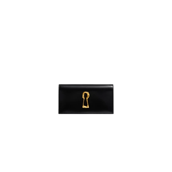 Leather Keyhole Clutch