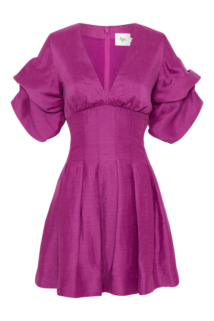 Aje Adelie Puff Sleeve Mini Dress