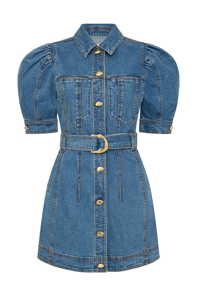 Aje Adriana Puff Sleeve Mini Dress