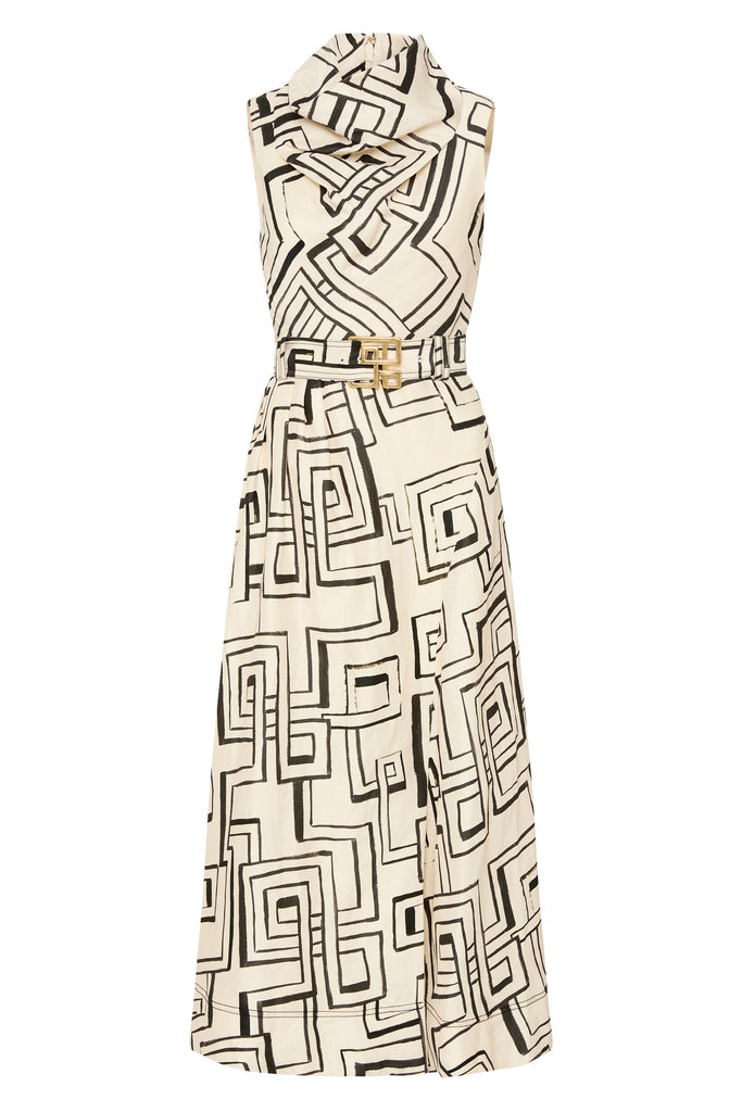 Aje Amity Cowl Midi Dress
