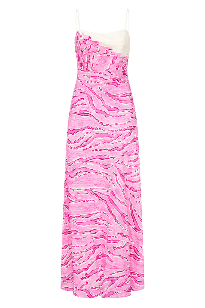 Aje Clarice Draped Maxi Dress