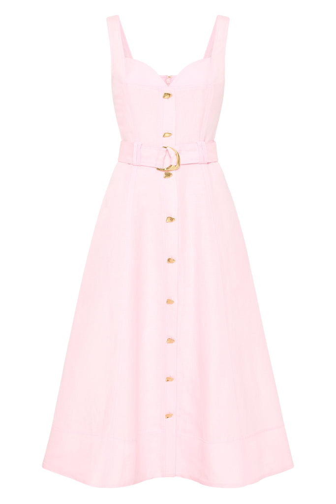 Aje Clay Belted Midi Dress